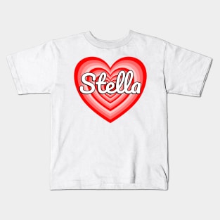 I Love Stella Heart Stella Name Kids T-Shirt